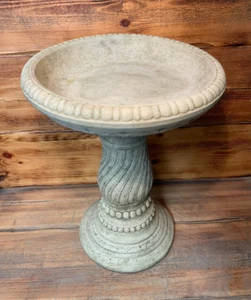 STEINGARTEN ART DECO STIL TWIST DETAILLIERTES VOGELBAD STATUE ORNAMENT - Bild 1 von 4