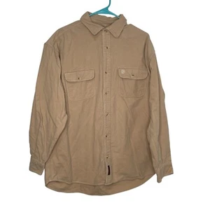 Timberland Flanell Hemd Shacket Herren L hellbraun Langarm schwer Outdoor Vintage Y2K - Bild 1 von 9