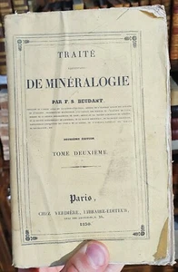 BEUDANT (F.S : Traité élémentaire de minéralogie. 2nd édition 1830-1832 - Picture 1 of 22