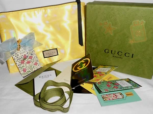Gucci Tasche, metallicgelb, 2x1,5ml Flora EDP, 1x2ml Guilty EDT, Box/Band, NEU! - Bild 1 von 14