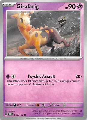Girafarig 066/162 SV05 Temporal Forces Pokemon 007685 - Image 1 of 2
