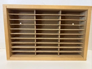 Vintage Napa Valley 30 Slot Cassette Tape Holder Wall Storage Wood 10x15x3" EUC - Picture 1 of 7
