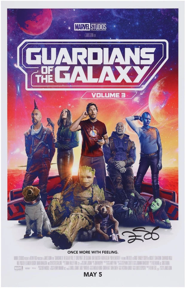 Zoe Saldana Autographed 11" x 17" Guardians of the Galaxy Vol. 3 Movie Poster - Image 1 of 1