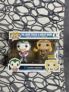 DC Funko Pop!  Paquete de 2 figuras de vinilo The Joker (Playa) y Harley Quinn, Hot Topic - Imagen 1 de 7