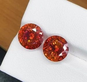 8.25ct Fiery Multi Color Sphalerite Pair | 9MM SIZE | Natural from Spain - Picture 1 of 6