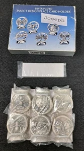 Godinger Silver Art Insetto Design Porta Segnaposto Set di 6 - Foto 1 di 8