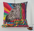 Global Mosaic Pillow Africa Handmade in South Africa Bright Vibrant Zebra  18