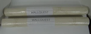Wallquest RC10205 Grasscloth Look Ogee Textured Wallpaper 2 Rolls Vinyl - Picture 1 of 13
