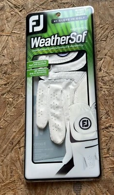 Nuevo paquete de guantes de golf FootJoy WeatherSof para mujer - mediano diestro Foto 1 de 2