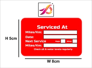 Car Stickers Reminder Auto Truck Van Next Service Due Date Waterproof Van x 500 - Foto 1 di 2