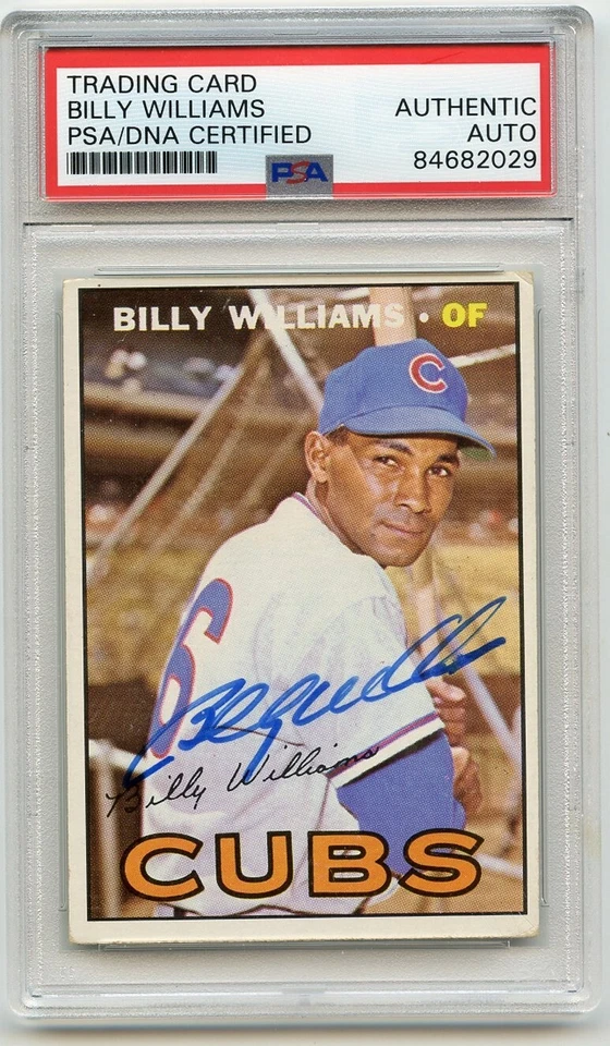 BILLY WILLIAM Signed 1967 Topps  #315  Cubs  HOF  PSA/DNA Encapsulated - Image 1 of 1