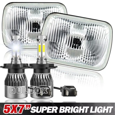 2PCS Fit Oldsmobile Cutlass Supreme Omega 7x6”5x7 Led Projector Headlights Hi/Lo - Image 1 of 4