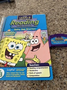 LeapFrog Leap 2 Reading Sponge Bob Salty Sea Stories Book & Cartridge - Picture 1 of 11