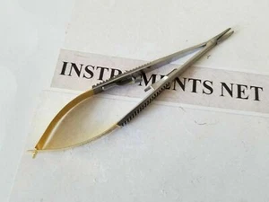 Instrumentos quirúrgicos curvos con soporte de aguja micro castroviejo recubierto de diamante de 5,5 - Imagen 1 de 3