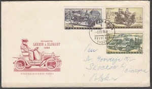 CZECHOSLOVAKIA 1958 FDC SC#890/95 FDC, History of the automotive industry. - Imagen 1 de 4