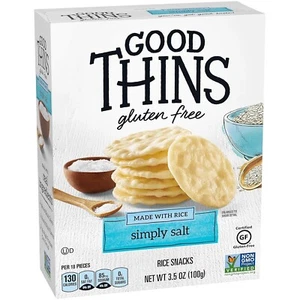 Good Thins Simply Salt Rice Snacks Gluten Free Crackers, 3.5 oz - Picture 1 of 19