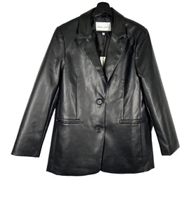 Rebecca Minkoff Damen Blazer schwarz Lammfellimitat Größe M - Bild 1 von 7