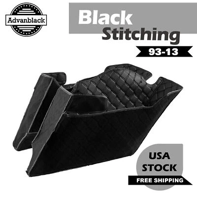 Black Stitching Stretched Saddlebag Liner 93-13 Advanblack Extended Saddlebag - Image 1 of 4