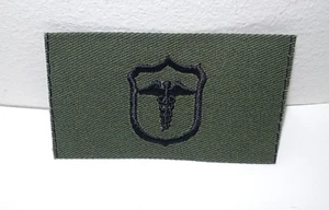 US Navy Medical Corpsman Medic Embroidered Badge OD Green Collar Device Vanguard - Picture 1 of 6