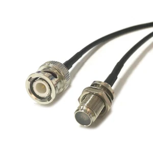 BNC male to F female jack RF Pigtail Cable RG174 20cm for CCTV Radio NEW - Picture 1 of 6