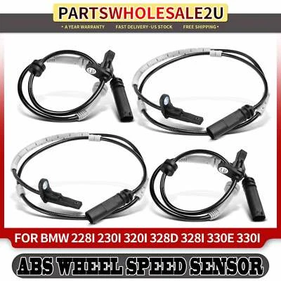 4x Sensor de velocidad de rueda ABS delantero y trasero para BMW 228i 230i 320i 328d 328i 330e 330i Foto 1 de 4