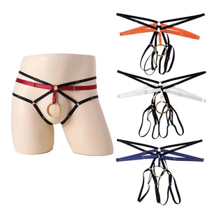 Crotchless mens T-back sissy thongs bikini mens underwear sexy briefs - Picture 1 of 49