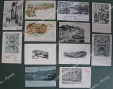 Marche. ANCONA. 1899 - 1902. 12 cartoline d'epoca viaggiate.