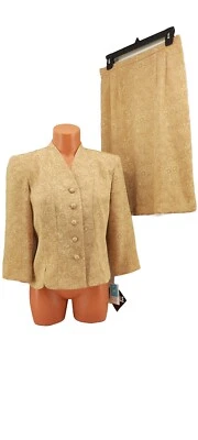 Miss Dorby marrom claro 2 peças Terno saia.  Tamanho 8P. - Imagem 1 de 4