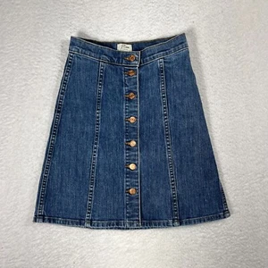 J. Minifalda vaquera Crew para mujer con botones delanteros línea A azul jean talla 24 (W23) - Imagen 1 de 8