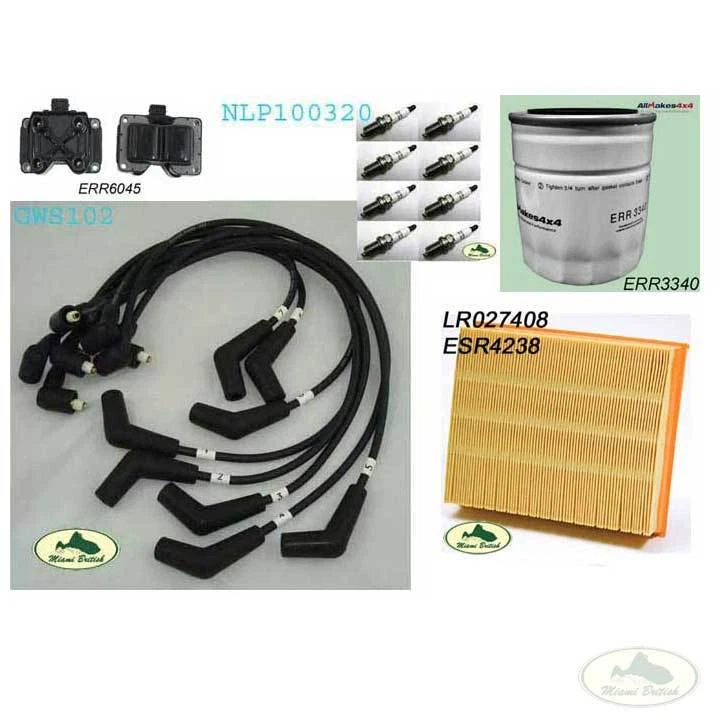 CABLES DE ENCENDIDO LAND ROVER + BUJÍAS + BOBINAS + DESCUBRIMIENTO DE FILTRO DE AIRE Y ACEITE 2 MR0047 Foto 1 de 1