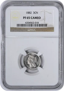 1882 Three Cent Nickel PR65CAM NGC - Picture 1 of 2