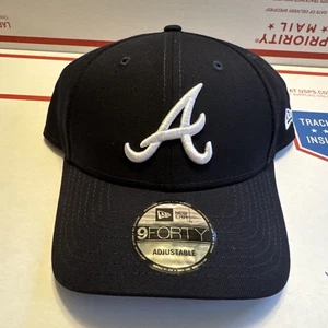 New Era 9Forty MLB Atlanta Braves  Adjustable Navy - Picture 1 of 8