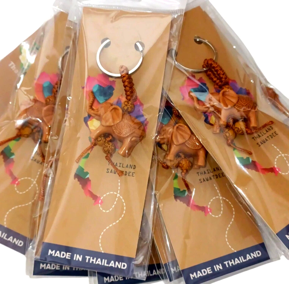 Elephant keychain resin brings luck auspiciousness fortune wealth creative set10 - Image 1 of 4