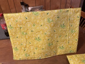 Handmade Lemon & Limes Cotton Fabric Placemats( Set Of 4). 12”x 17” - Picture 1 of 6