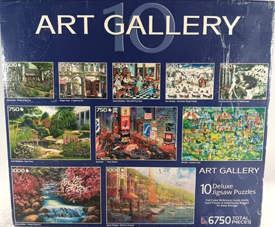 Art Gallery 10 Deluxe Jigsaw Puzzles 6750 Total Pieces - Image 1 of 3