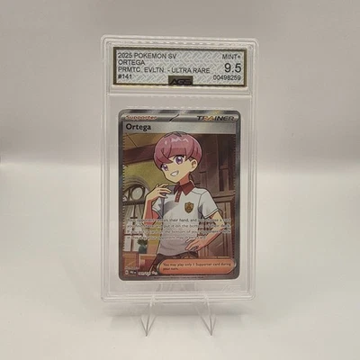 Pokemon TCG Prismatic Evolutions Full Art Trainer Ortega 141/131 AGS 9.5 MINT+ - Image 1 of 2