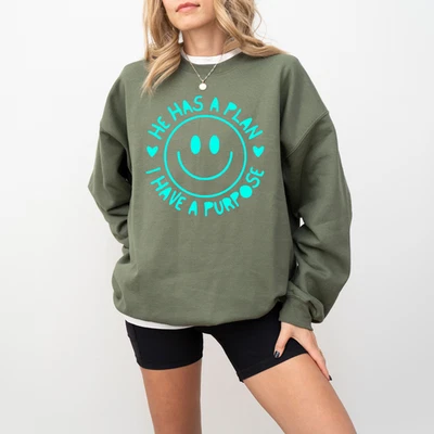 I Have a Purpose God Sudadera Navidad Regalo para Ella, Cumpleaños Cristiano Foto 1 de 4