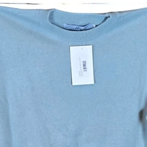 Boston Scott Mens 100% Cashmere Sweater Pullover Crew Neck Light Blue Size Large - Picture 1 of 5