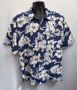 VTG VANS Made In USA Camp Shirt Mens L Hawaiian 90’s Y2K Embroidered Logo Cotton - Picture 1 of 13