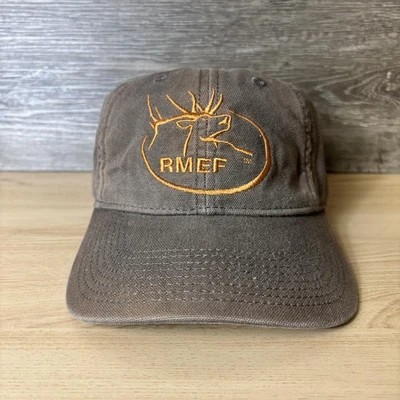 Gorra RMEF Correa Trasera Marrón Lona Bordada Sustain Miembro Hombres Talla Única Foto 1 de 4