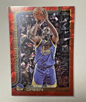 2025-26 Topps NBA Draymond Green Diamante RED Ice #5/5 SSP Raro - Imagem 1 de 3