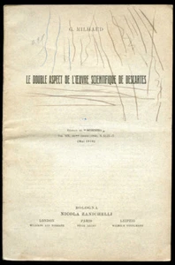 Gaston Milhaud : LE DOUBLE ASPECT DE L'OEUVRE SCIENTIFIQUE DE DESCARTES - 1916 - Picture 1 of 1