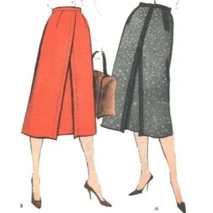 1950's Sewing Pattern: Below The Knee Skirt  - Waist=28” (71cm) - Picture 1 of 2