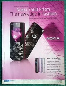 2007 Magazine ADVERTISEMENT Print NOKIA 7500 PRISM 2M Mobile Cellphone Photo AD - Picture 1 of 1
