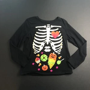 Children’s Place Girls Candy Skeleton Long Sleeved Size 7/8 - Picture 1 of 4