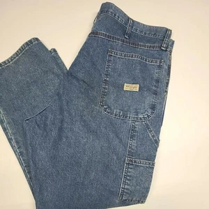 Men's Carpenter Jeans Size 40 x 30 Relaxed Fit Straight Leg Wrangler - Picture 1 of 10
