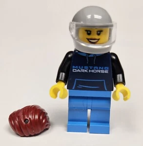 Lego Ford Mustang Dark Horse Driver Minifigure sc114 Speed Champions Brand New - Picture 1 of 3