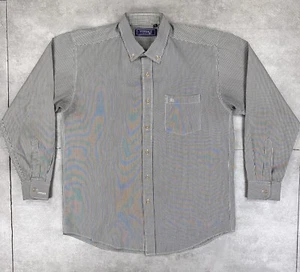 versace classic v2 button down shirt mens 16.5 gray striped designer luxury - Picture 1 of 17