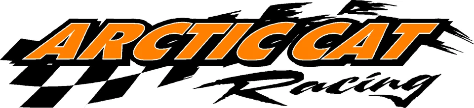 Calcomanía adhesiva naranja Arctic Cat Racing Checker moto de nieve 5"x22" Foto 1 de 1