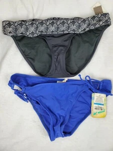 Fondo de Bikini Hobie and Kenneth Cole Reaction Talla XL Real Azul y Negro - Imagen 1 de 4